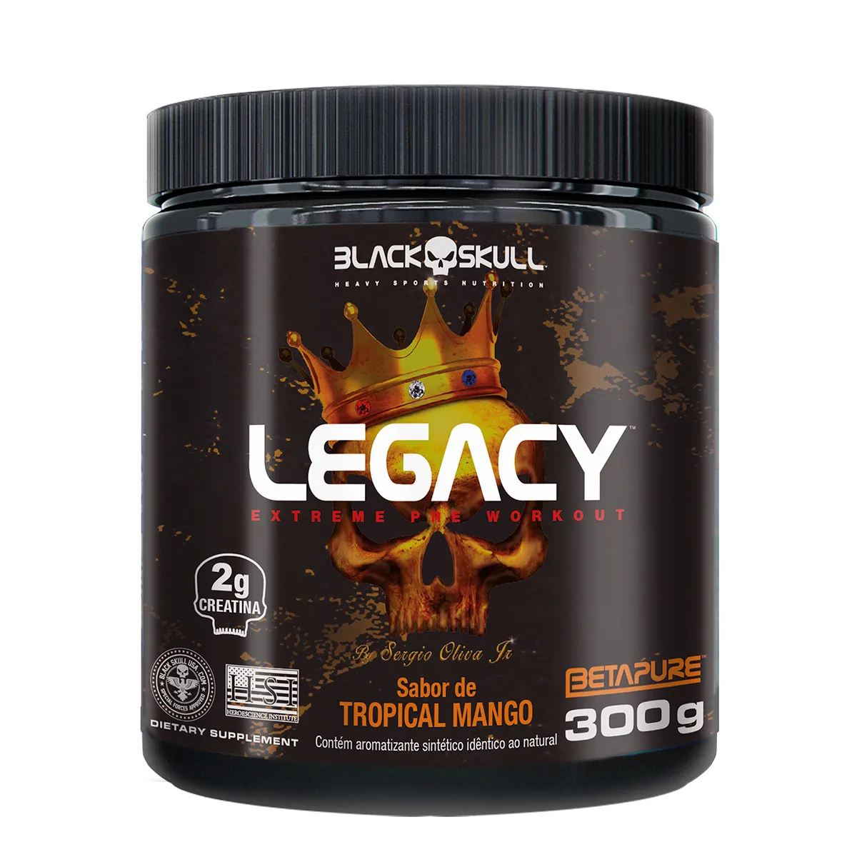Oferta para quem gosta de economizar: Pré-Treino Legacy 300g Energia E Foco - Black Skull™…