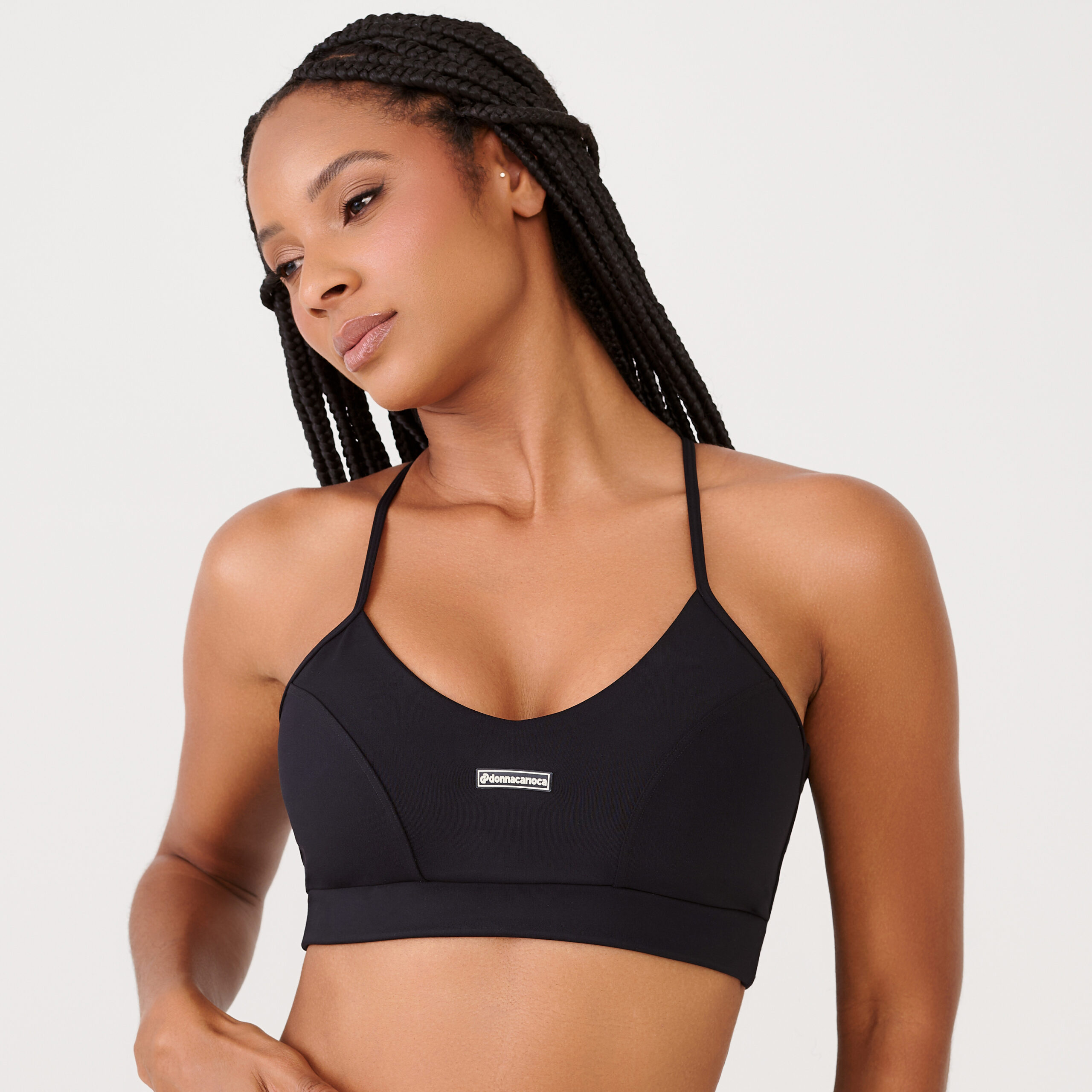 Top Essential Preto Poliamida Com Bojo