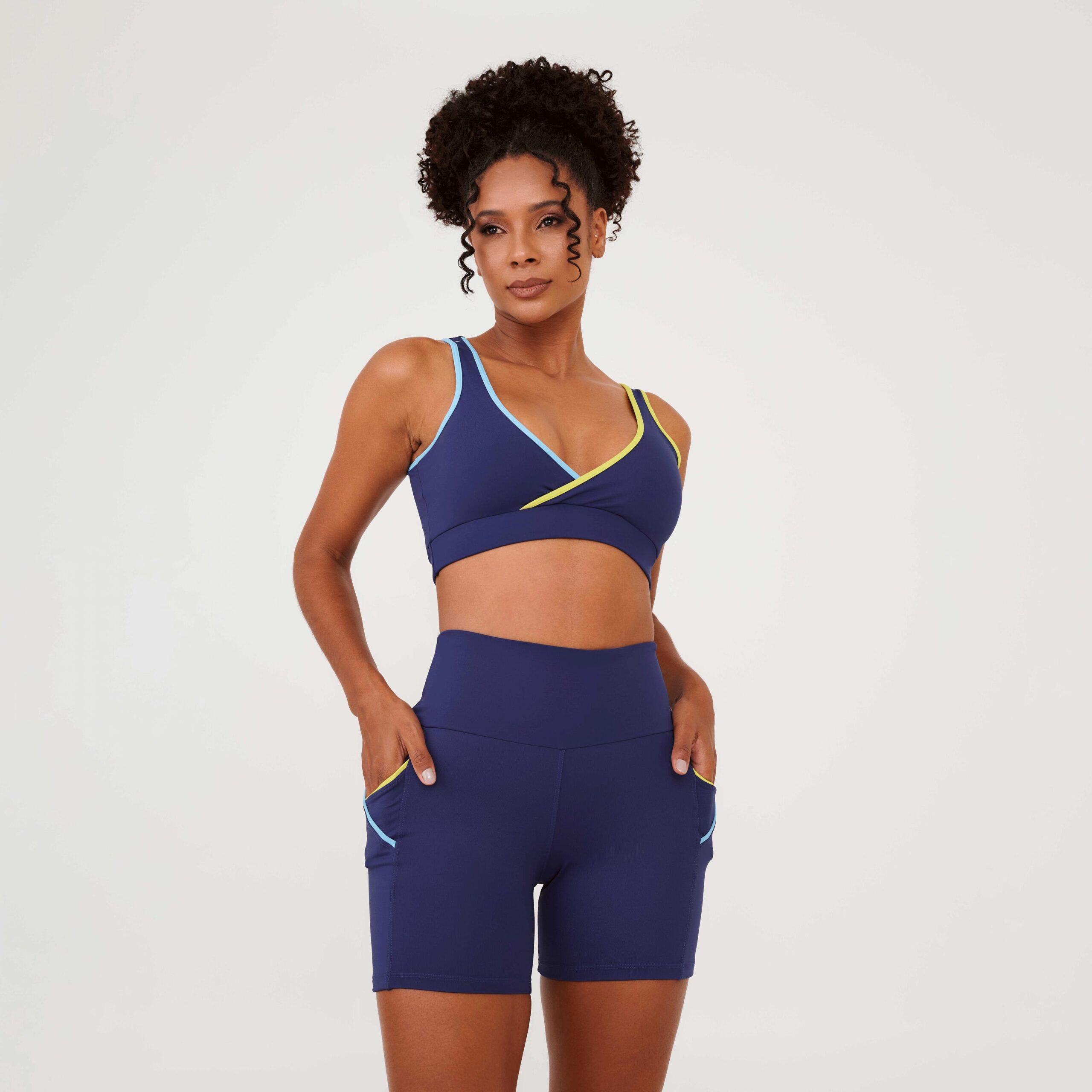 Short Zouk Azul Marinho Astral Poliamida