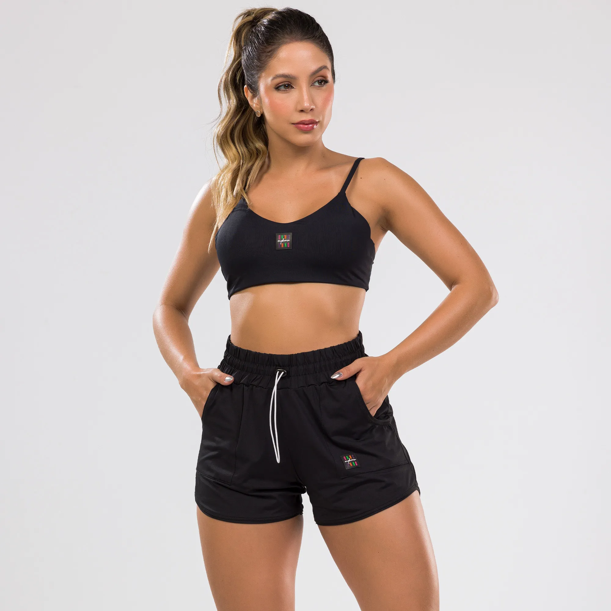 Short Soltinho Black Poliamida Soft