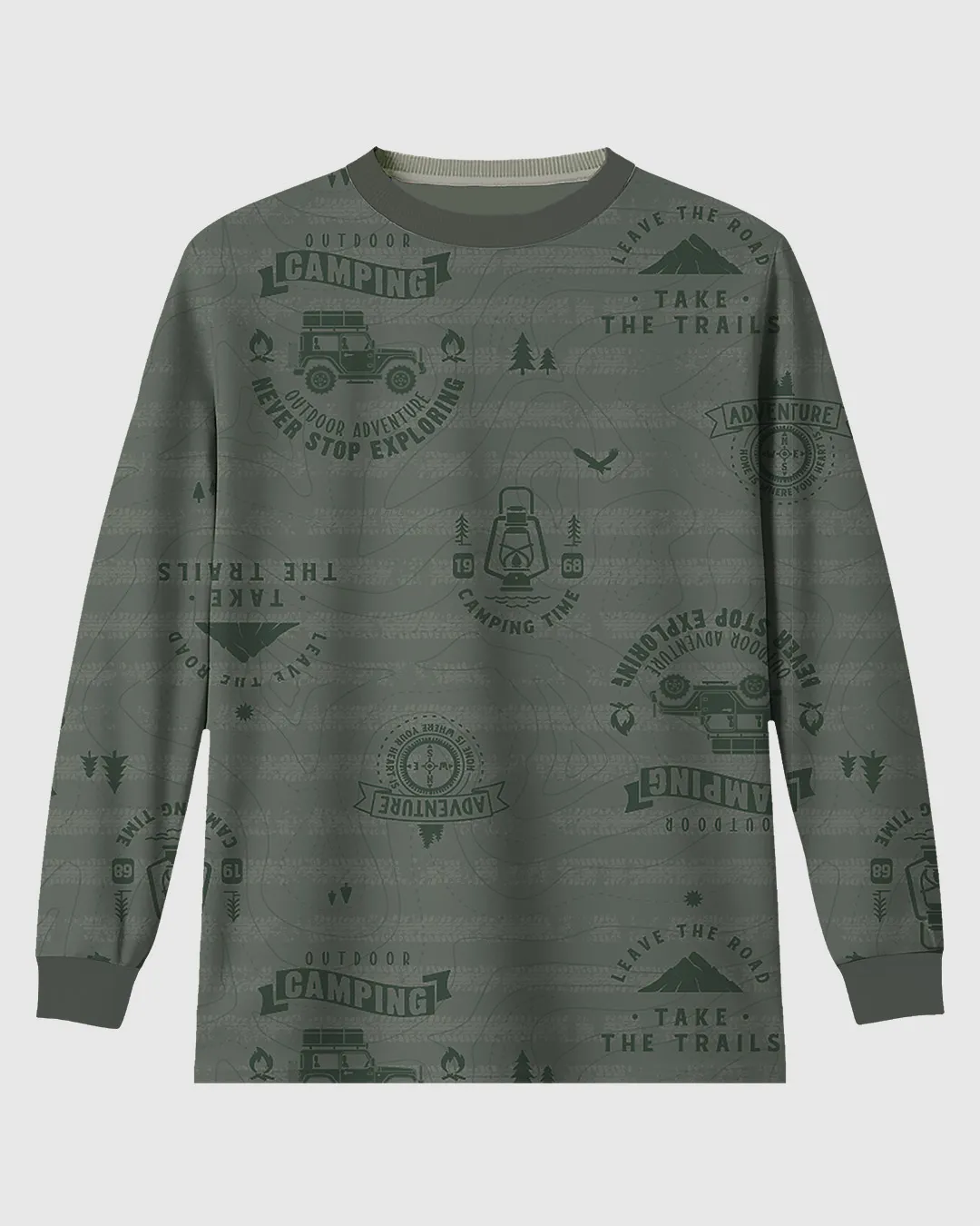 Camiseta Infantil Menino Manga Longa Estampada Em Algodão Malwee Kids Verde