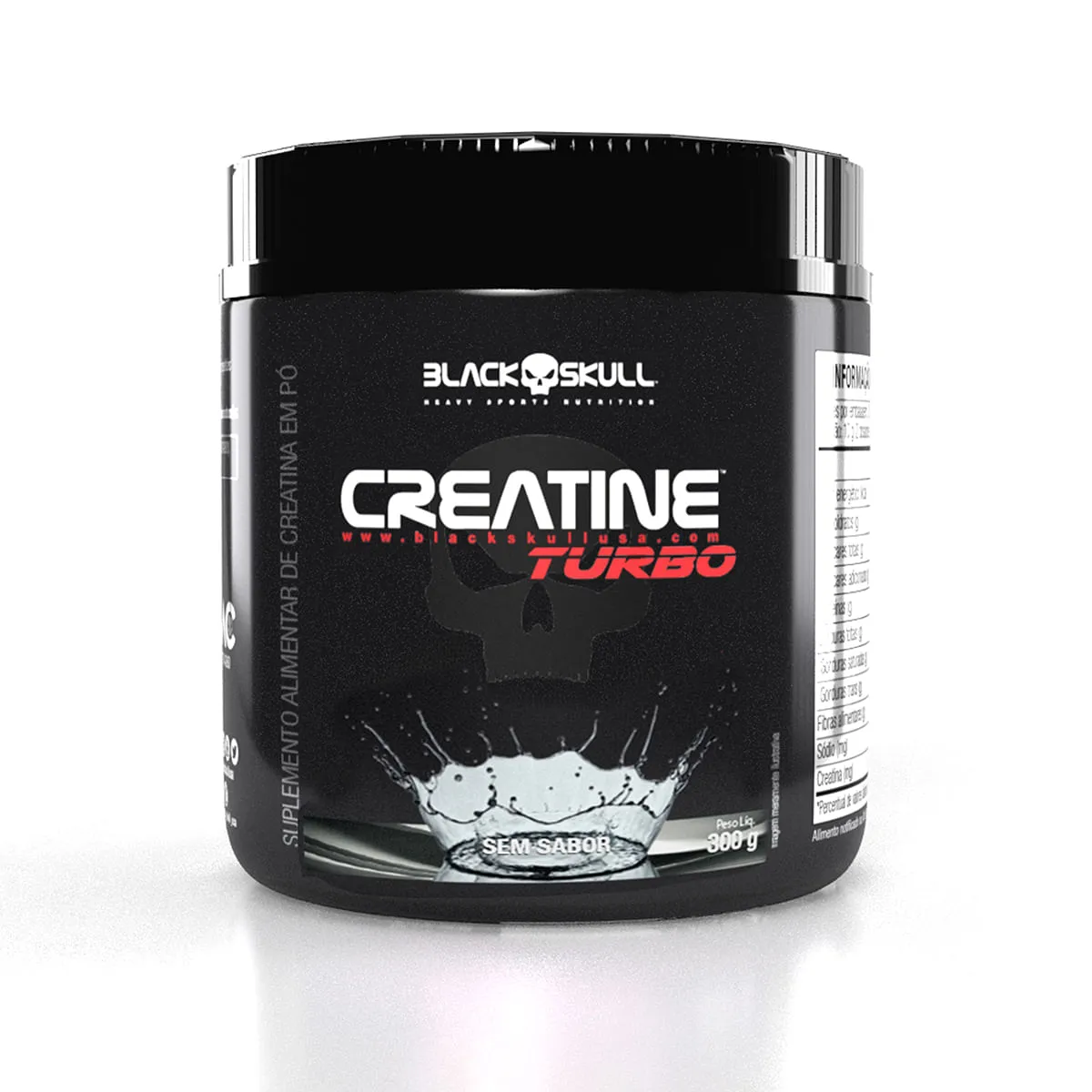 Creatina Monohidratada Turbo 300g Black Skull com cupom de desconto