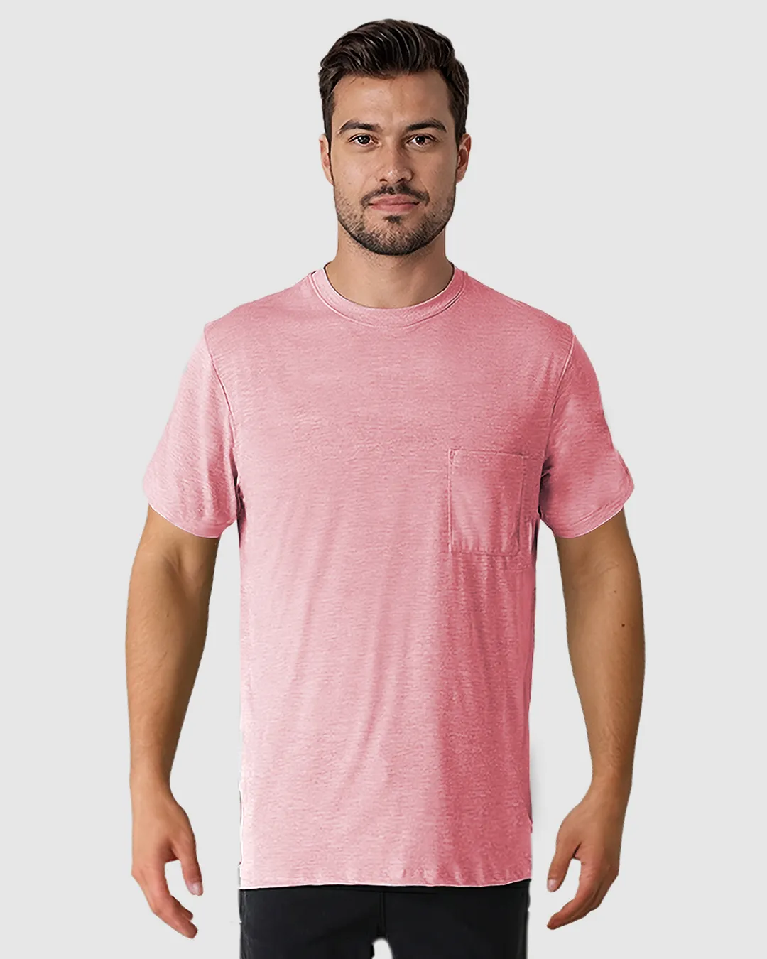 Camiseta Masculina Slim Decote Redondo Estampa Frontal Em Algodão Verde — imagem 3